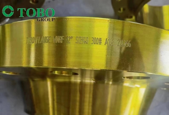 TOBO GOLD COLOR FLANGE A105 WN RF / BL RF شفة طلاء حسب الطلب