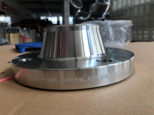 شفة مزدوجة من الفولاذ المقاوم للصدأ A182 F53 رقبة لحام 300 # 5 &quot;ASME B16.5
