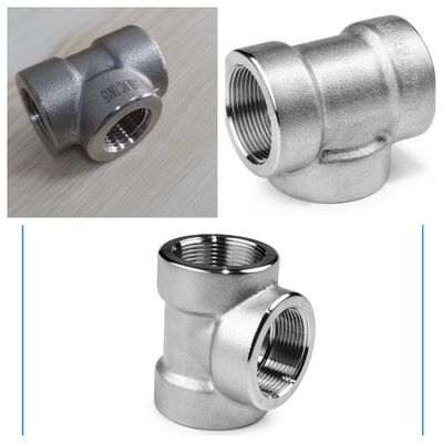 وصلة تي متساوية القطر من الفولاذ المقاوم للصدأ ASME B16.9/ASTM A403 WP316 304 عالية الجودة