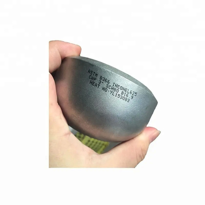 غطاء أنبوب من سبائك النيكل Inconel 625 Cap 3 "88.9mm Xs سمك الجدار غير ملحوم SCH80 غطاء نهاية الأنبوب