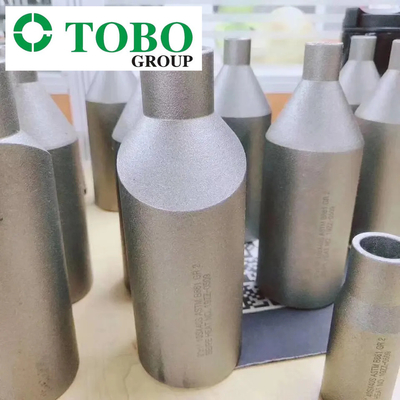 وصلات مواسير من سبائك التيتانيوم ASTM B363 Ti Gr7 2 `` x 1 '' SCH10S x SCH40S حلمة من سبائك التيتانيوم