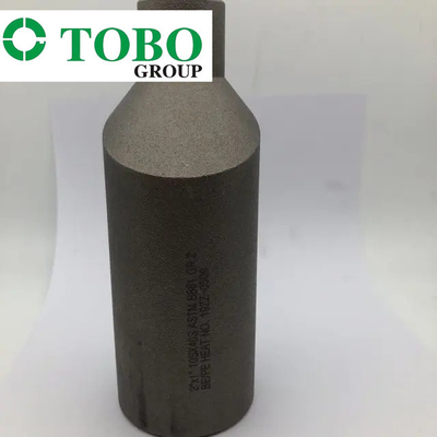 وصلات مواسير مزورة من سبائك التيتانيوم الصلب ASTM B861 GR2 2 `` x 1 '' SCH10S x SCH40S حلمة من سبائك التيتانيوم