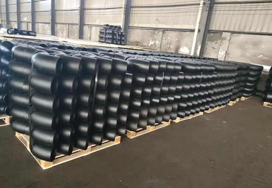 ASTM A234 WP5 وصلات مواسير فولاذية غير ملحومة 90 درجة LR DN120 Sch160 كوع أسود
