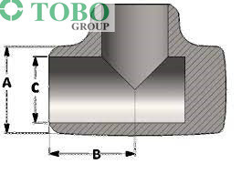 TOBO High Quality Cushion Tee - 4 &quot;Sch XH A / SA234 WPB سلس