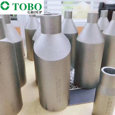 وصلات مواسير من سبائك التيتانيوم ASTM B363 Ti Gr7 2 `` x 1 '' SCH10S x SCH40S حلمة من سبائك التيتانيوم