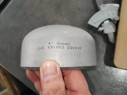 غطاء تركيبات الأنابيب المزدوجة الفائقة BW ASME B16.9 SMLS 4 "SCH40S مواسير