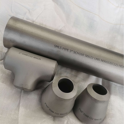المخفض المتراكز SMLS مواسير SB366 UNS N06022 C22 SCH160 الحجم 3 "X 2"
