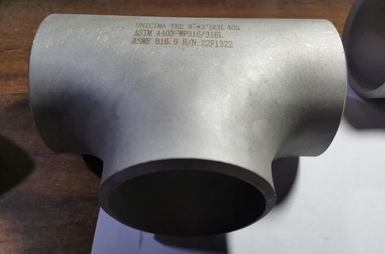 لحام تناكبي غير ملحوم مستقيم 3 "* 3" SCH-40S ASTM A403-WP316 / 316L ASME B16.9