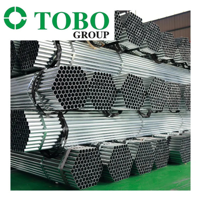ASTM A53 الجدول 40 bs1387 الدفيئة MS الأنبوب الفولاذي المستدير المطلي مسبقًا بالزنك للبناء