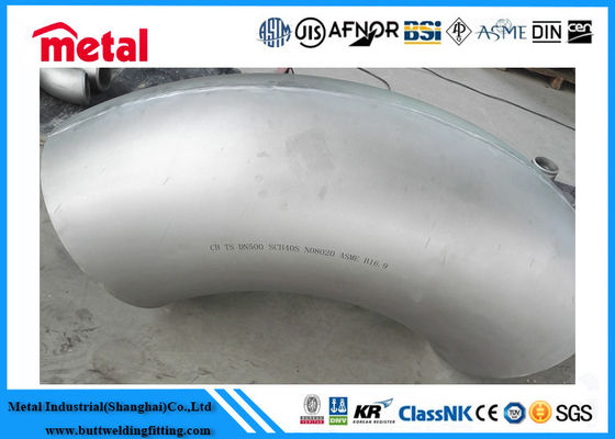 ASME B16 9 تجهيزات أنابيب سبائك النيكل NO8020 90 درجة الكوع LR سبيكة 20