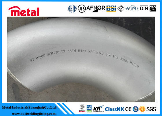Hastelloy C276 مواسير سبائك النيكل مواسير 90 درجة طويل الشعاع الكوع ASME B 16 9 فضي اللون