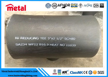 تركيبات الفولاذ السبائكي غير الملحومة SA234 WP12 نقطة الإنطلاق المخففة 5 '' X 2 1/2 '' SCH80