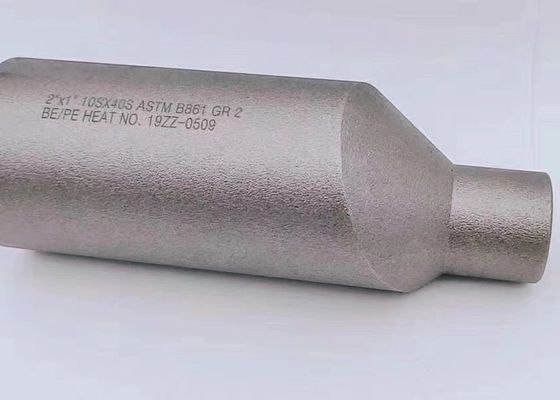 2 '' x 1 'BE / PE ASTM B861 GR2 Titanium Ti2 حلمة منحرفة غريب الأطوار B16.11