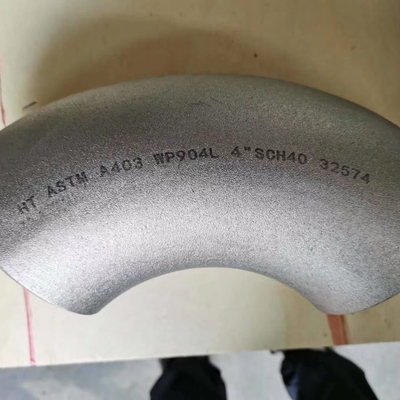 تجهيزات أنابيب سبائك التيتانيوم ASTM B16.9 درجة 2 تيتانيوم 90 درجة مرفقي مدرفلة على الساخن