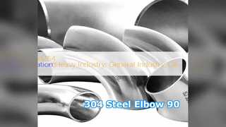 304 كوع من الفولاذ المقاوم للصدأ 90 درجة تركيب BW